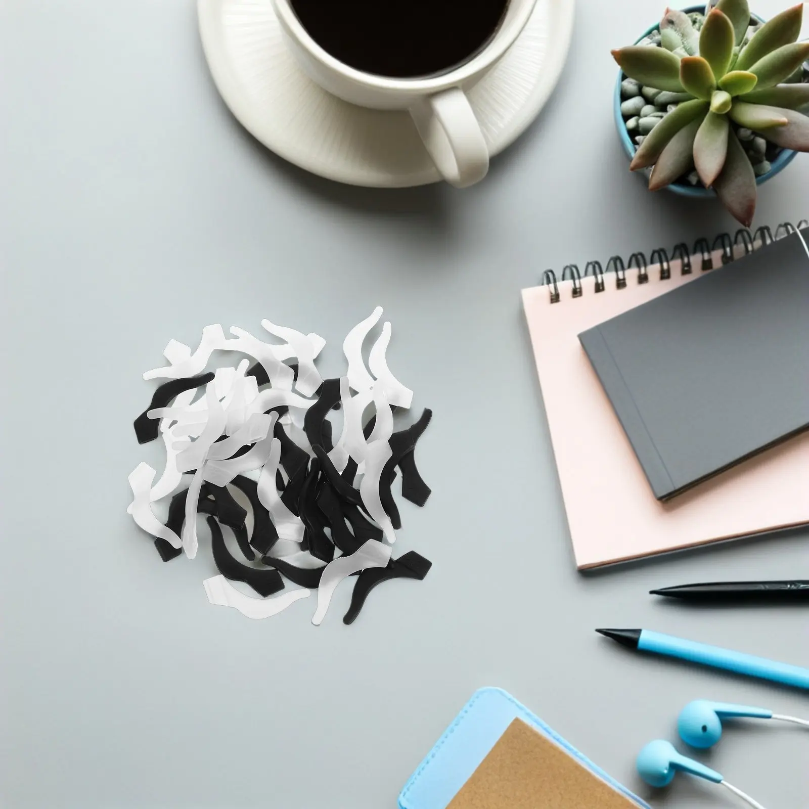 

24Pairs Eyeglasses Ear Grips Silicone Temple Tip Sleeves Waterproof Sweat Resistant Easy Clean Glasses Ear Grip