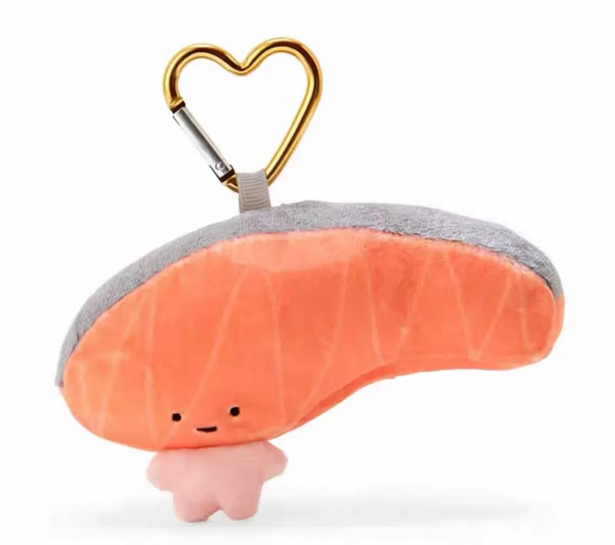 

Cute Kirimichan Salmon Mascot Heart Clip Plush Keychain Keyring Keyholder Bag Charm Pendant Toy Doll Kids Gifts 13cm