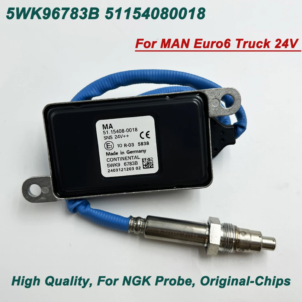 OE 5WK96783B 51154080018 High Quality N-GK Probe Made In Germany NOx Oxygen Sensor For MAN Euro6 Truck 24V 5WK96783A 51154080011