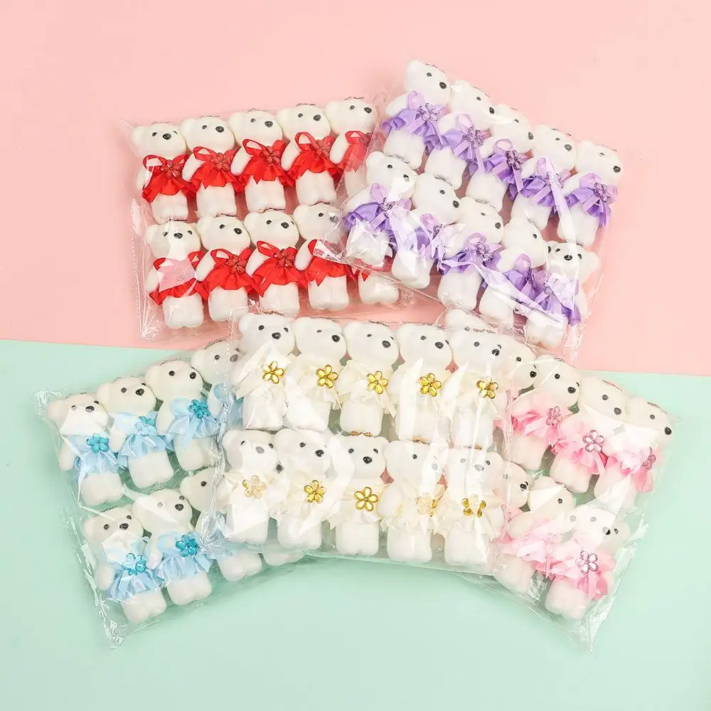 

10Pcs/Set Cartoon Bouquet Decoration Bear DIY Bag Pendant Graduation Bouquet Bear Accessories Graduation Bear Decoration