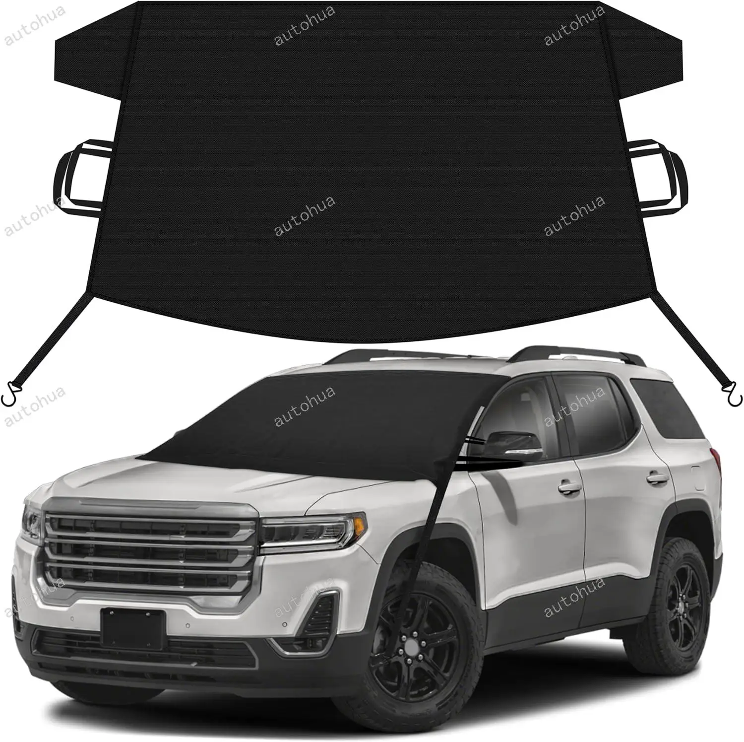 

Car Snow Cover for GMC Acadia Windshield Cover for Ice Snow with Heavy-Duty 600D Oxford Car Cover, Waterproof & Anti-Slip,