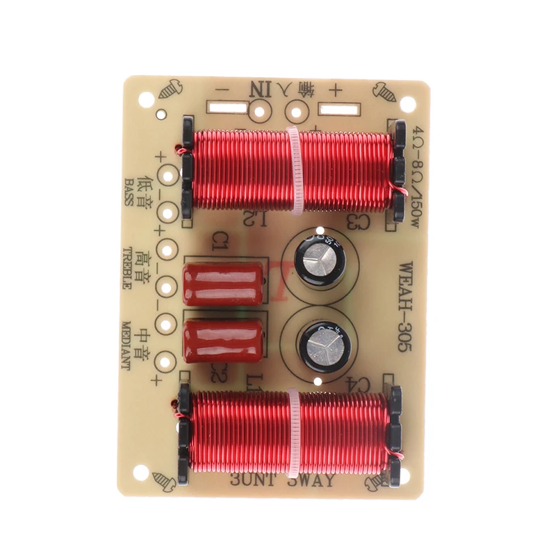 Módulo de bajos de rango medio triple de circuito cruzado de altavoz de Audio, divisor de frecuencia de 3 vías, 900-4000Hz, Kit de reajuste de filtro de altavoz doméstico