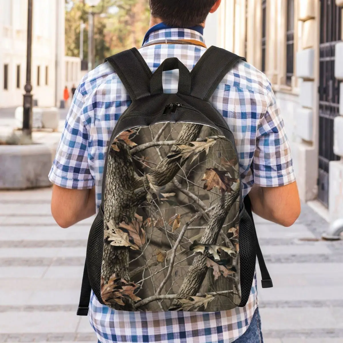 Personalized Real Tree Camouflage Backpacks Men Women Fashion Bookbag for School College Camo Bags