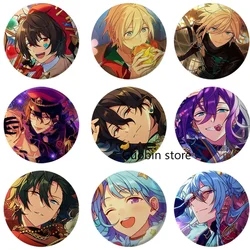 58mm Hot Game Ensemble Stars Brooch Pin Idol Leo Tsukinaga Kohaku Oukawa Icon Badges Round  Pins for Gamer Collect Fans Gift