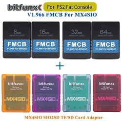BitFunx V1.966 8/16/3264MB FMCB PS2 Card OPL 1.2.0 For MX4SIO SIO2SD TF/SD Card Adapter For Playstation2 Fat Game Consoles