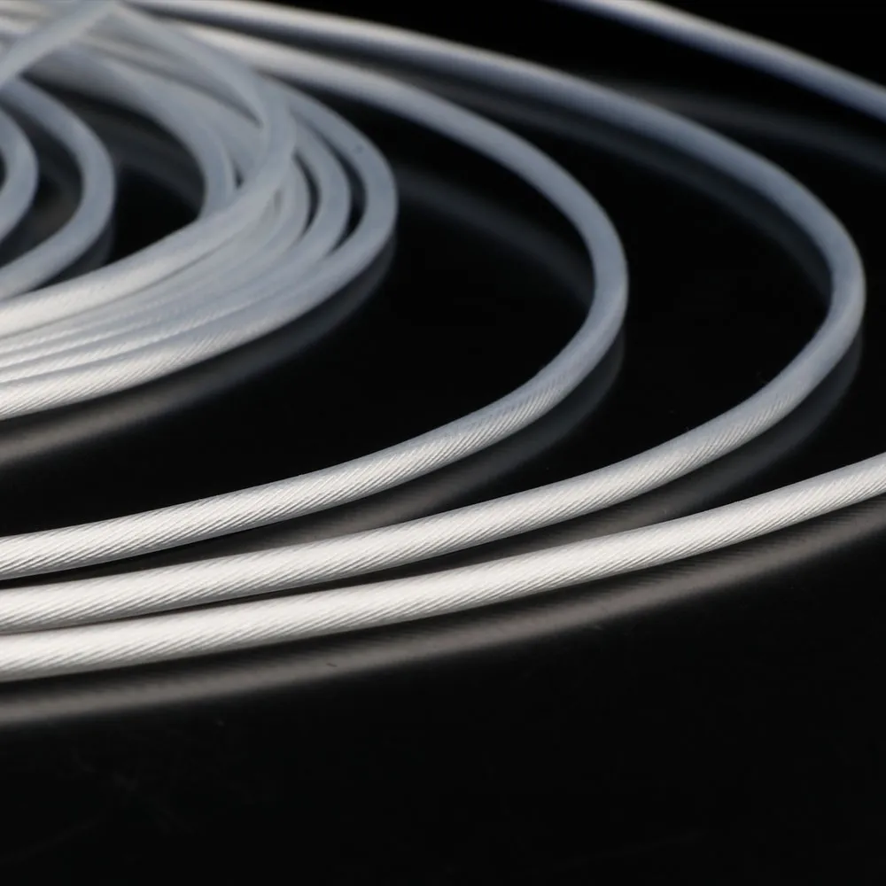 7N 크리스탈 구리 + 35% 은 도금 와이어(3.4mm OD, 34 코어, PTFE 절연) – HiFi 스피커, RCA, XLR, AUX, 전원 및 CD C용