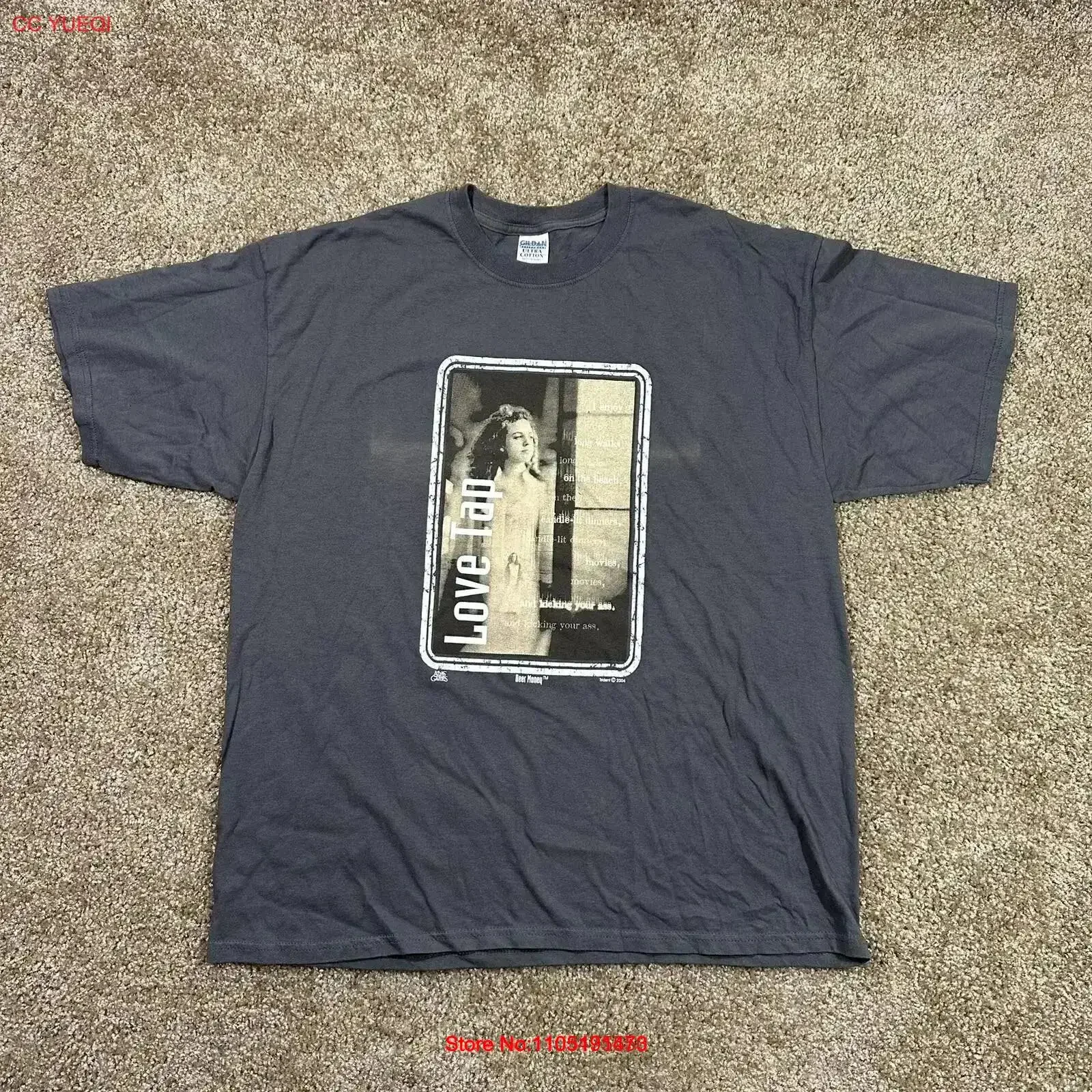 

Vintage Y2K Card Game Beer Money Love Tap Gray T shirt Size 2XL Atlas Games Washed fashion Stylish Casual Soft vintage Washed