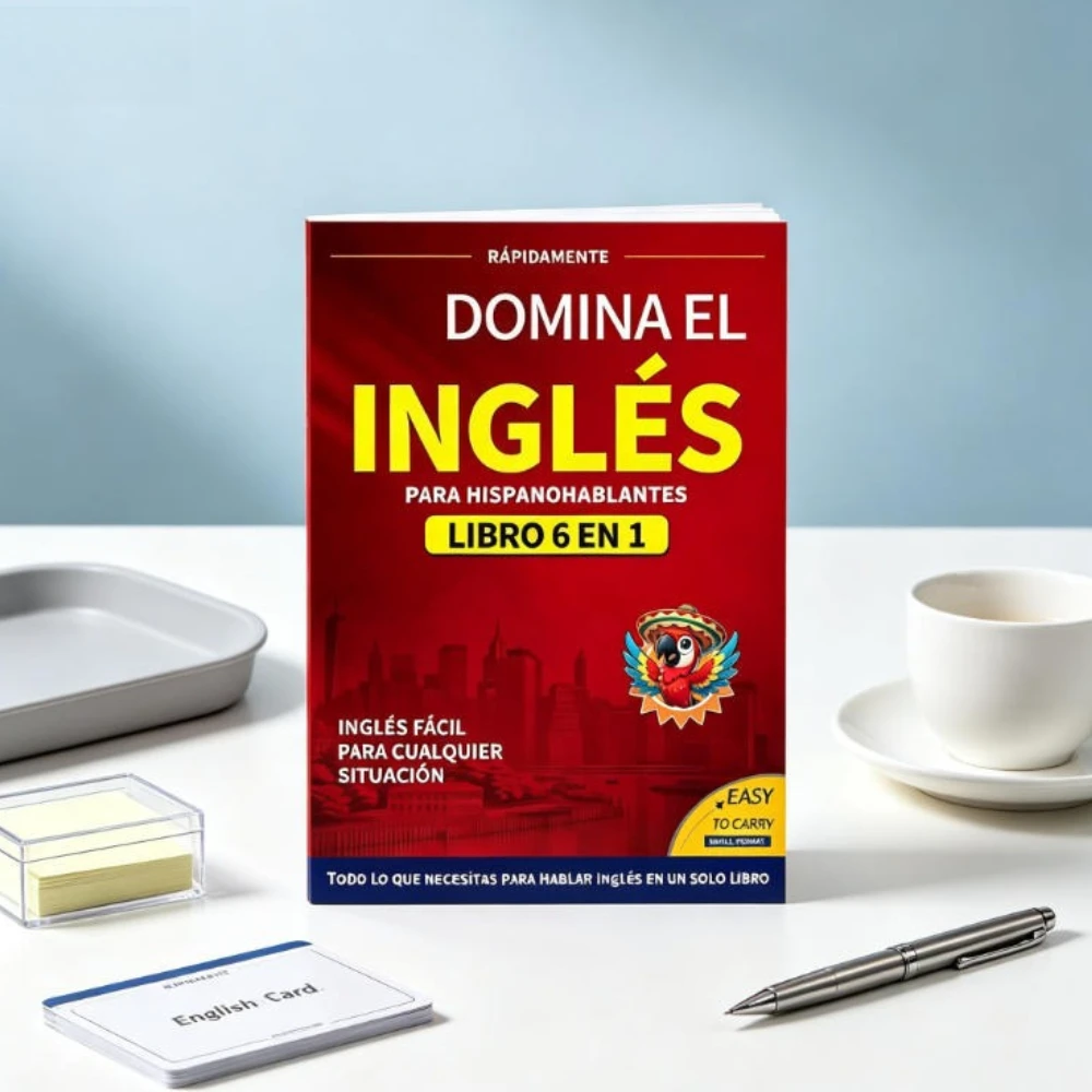 beginner English Book 6 in1 Spanish Edition English Workbook Easy Language Learning Dictionary Study Supplies for Reading School