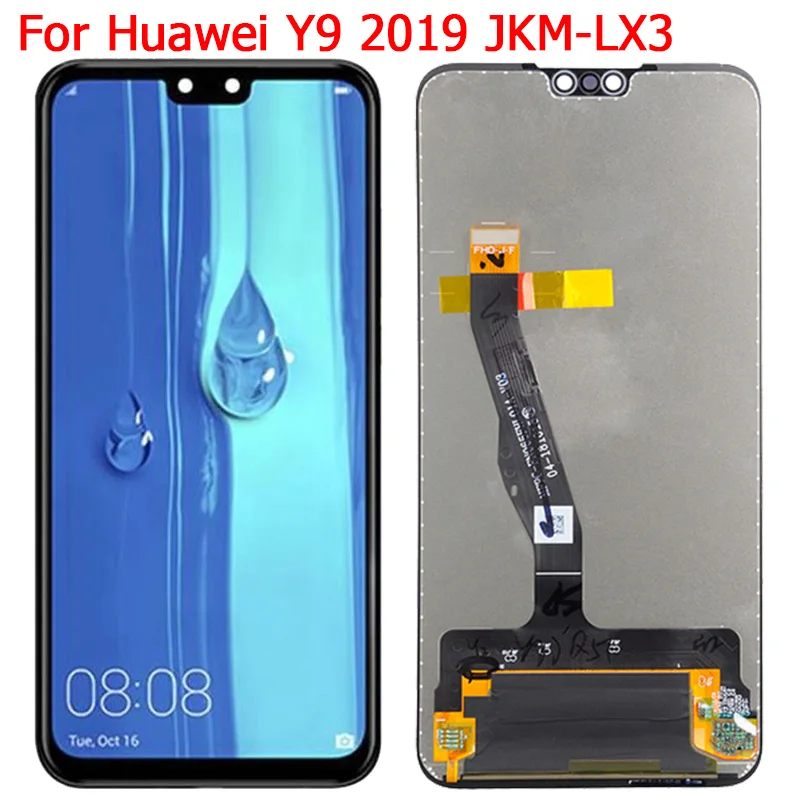 New For Huawei Y9 2019 LCD Display Screen With Frame Y9 2019 JKM LX1 LX2 LX3 Display Touch Screen LCD Digitizer Panel Parts