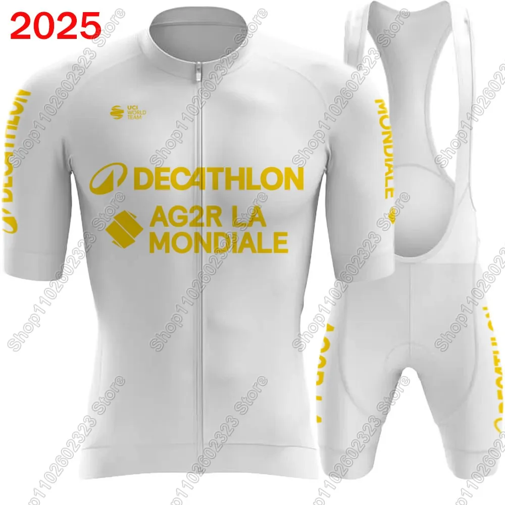 

Gloden AG2R Team Велосипедный трикотаж 2025 Комплект летней мужской велосипедной одежды Рубашки для шоссейного велосипеда Костюм Велосипедные нагрудники Шорты MTB Ropa Maillot