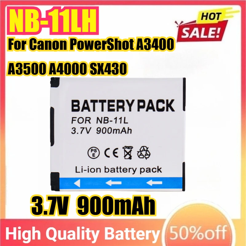 

900mAh NB-11LH NB-11L Camera Battery For Canon PowerShot A3400 A3500 A4000 SX430 SX420 IXUS 285HS IXUS245/170/180