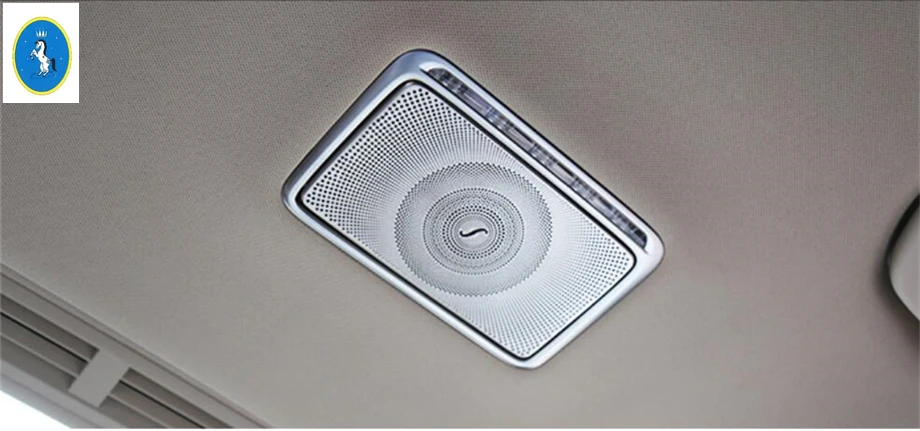 

yimaautotrims For Benz E-Class W213 2016 2017 2018 Stainless Steel Rear Seat Makeup Cosmetic Mirror Sequins Cover Trim Kit