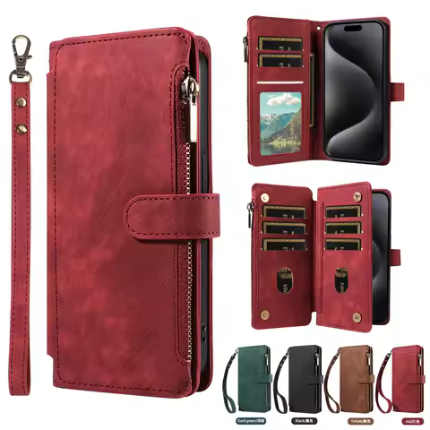 Vintage PU Leather Case for Samsung Galaxy A05S A06 A13 A14 A15 A165G A22 Note10plus Note20ultra Flip Wallet Style Phone Case