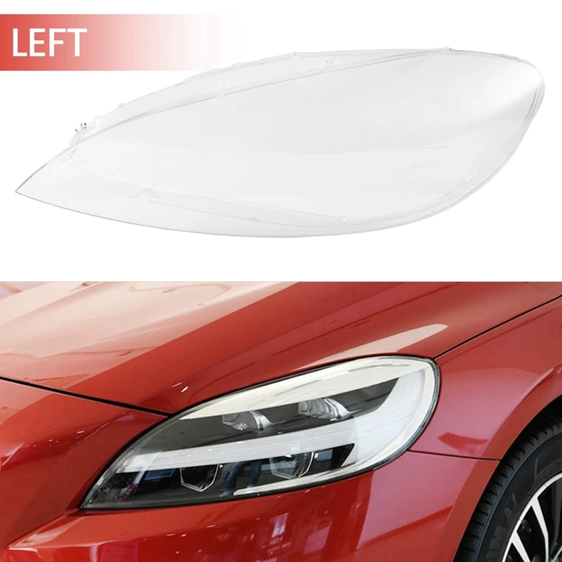 For Volvo V40 2017-2019 Transparent Lampshade Head Light Lamp Cover Glasses Lamp Shade Headlight Shell Cover Lens Left Parts