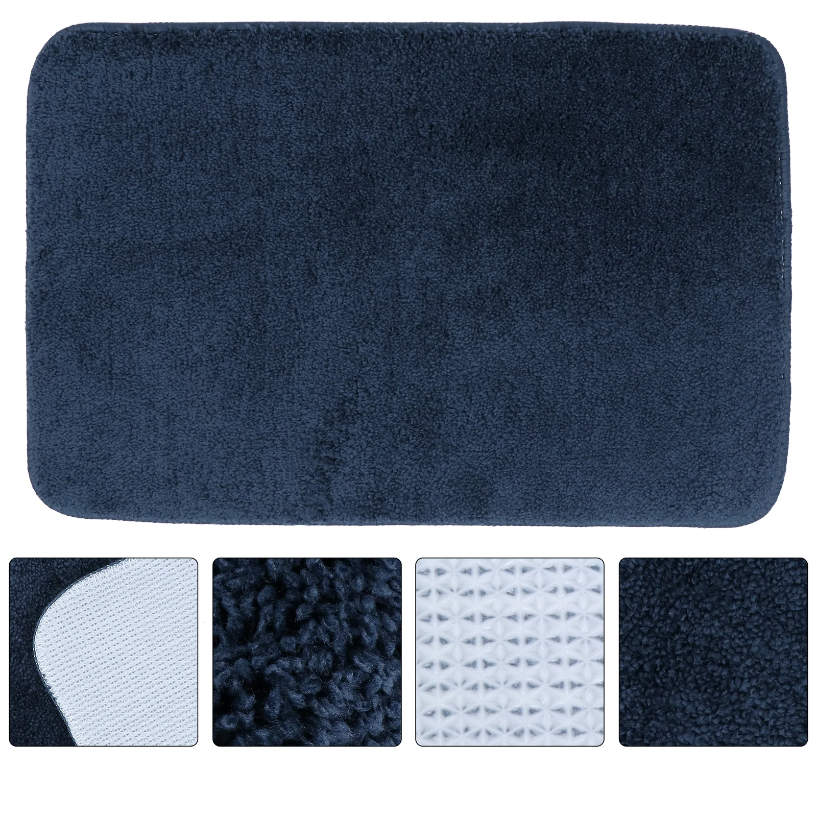 

Crafted Nonslip Door Mat Comfortable Foot Pad Navy Simple Design Soft Material Durable Long Lasting Use Exquisite Practical