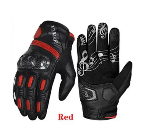 

Vemar Motorcycle Gloves Leather Guantes Moto Off Road Enduro Accessories Motorbike Glove Motorcyclist Men Red Black Luvas Gift