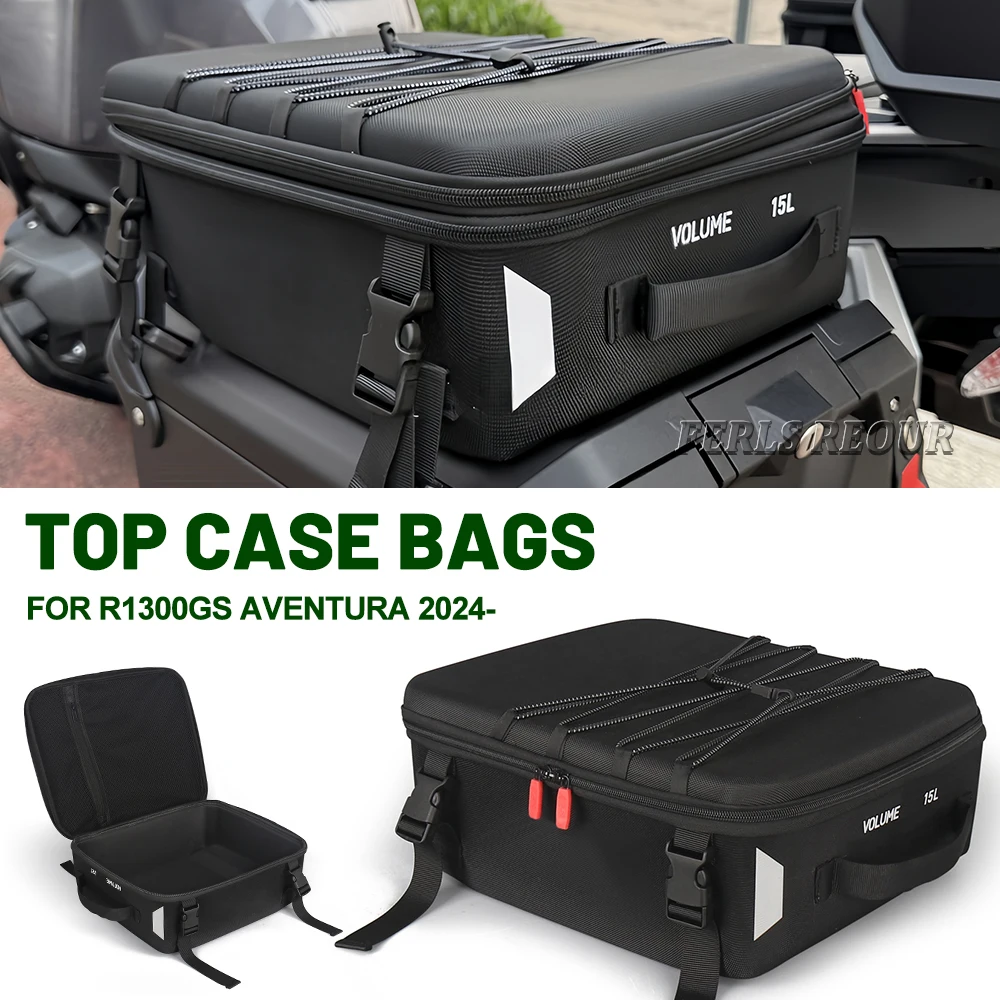 Image of Für BMW R1300GS Adventura 2024 Motorrad Gepäcktaschen Wasserdicht Seitliche Top-Box Hartschalen-Tasche Gepäckkoffer