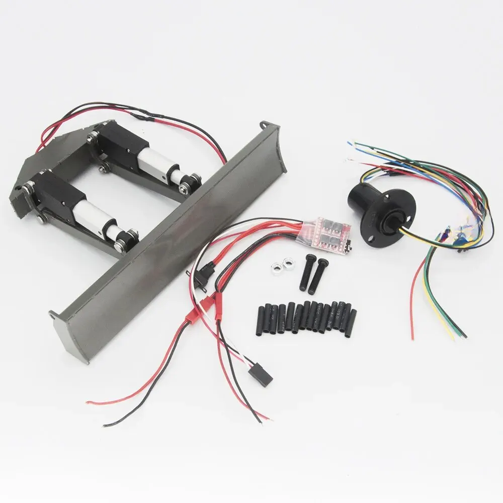 RC Excavator Metal Front Dozer Blade Bucket Attachment Fit E111 E010 Upgrade Parts for Hydraulic/leadscrew Model Toys
