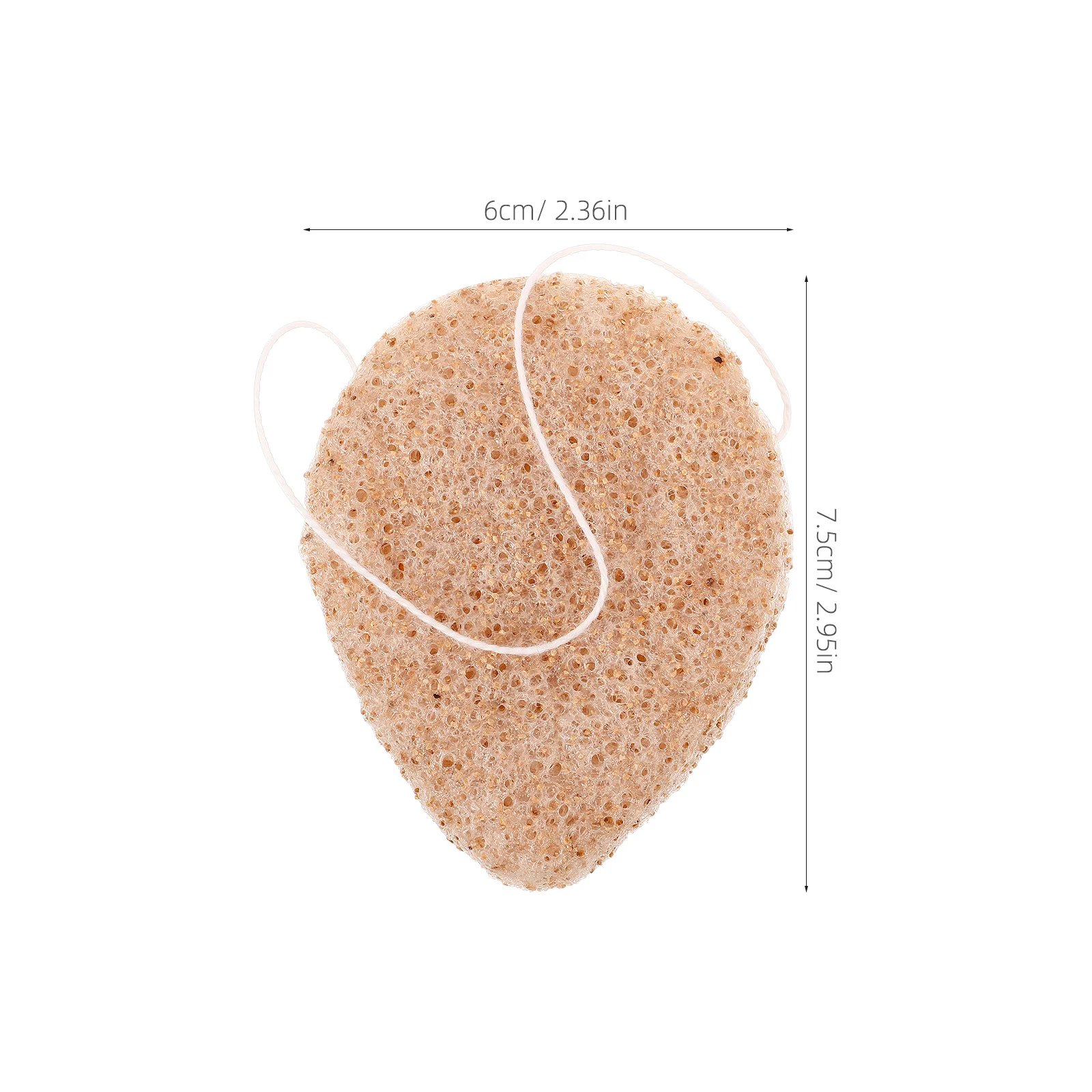 Walnut Seed Bath Sponge Thick Deep Cleansing Face Puff Removes Dead Skin Suitable All Skin Types Gentle Non for Cleansing