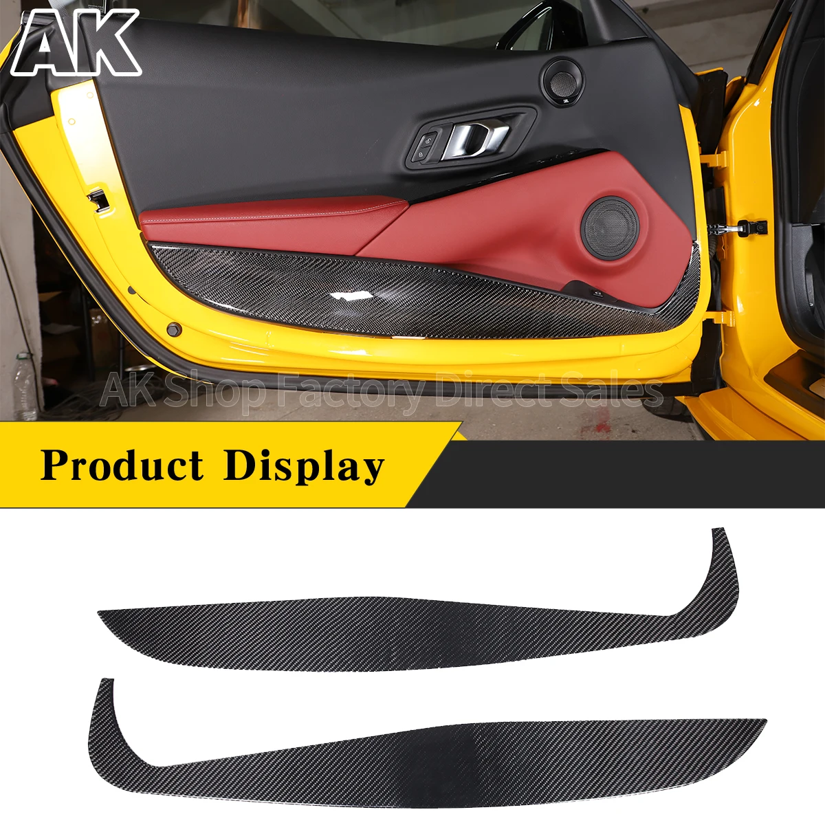 

For Toyota GR Supra A90 Soft Carbon Fiber 2019-2023 Car Door Protection Anti-kick Protection Panel Trim Interior Accessories