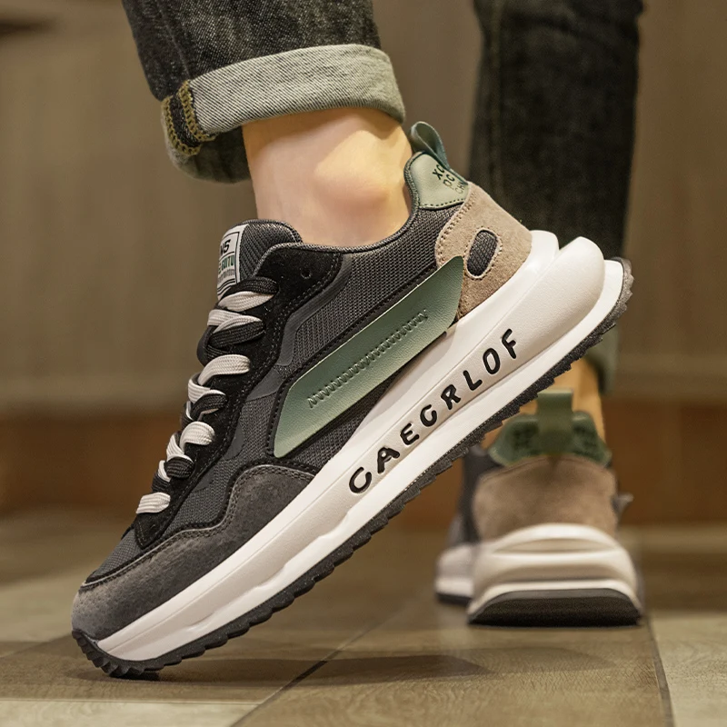 

Men's Shoes Breathable All-match Mesh Shoes Casual Sports Trendy Shoes Men's All-match Wear-resistant Running Shoes for Men