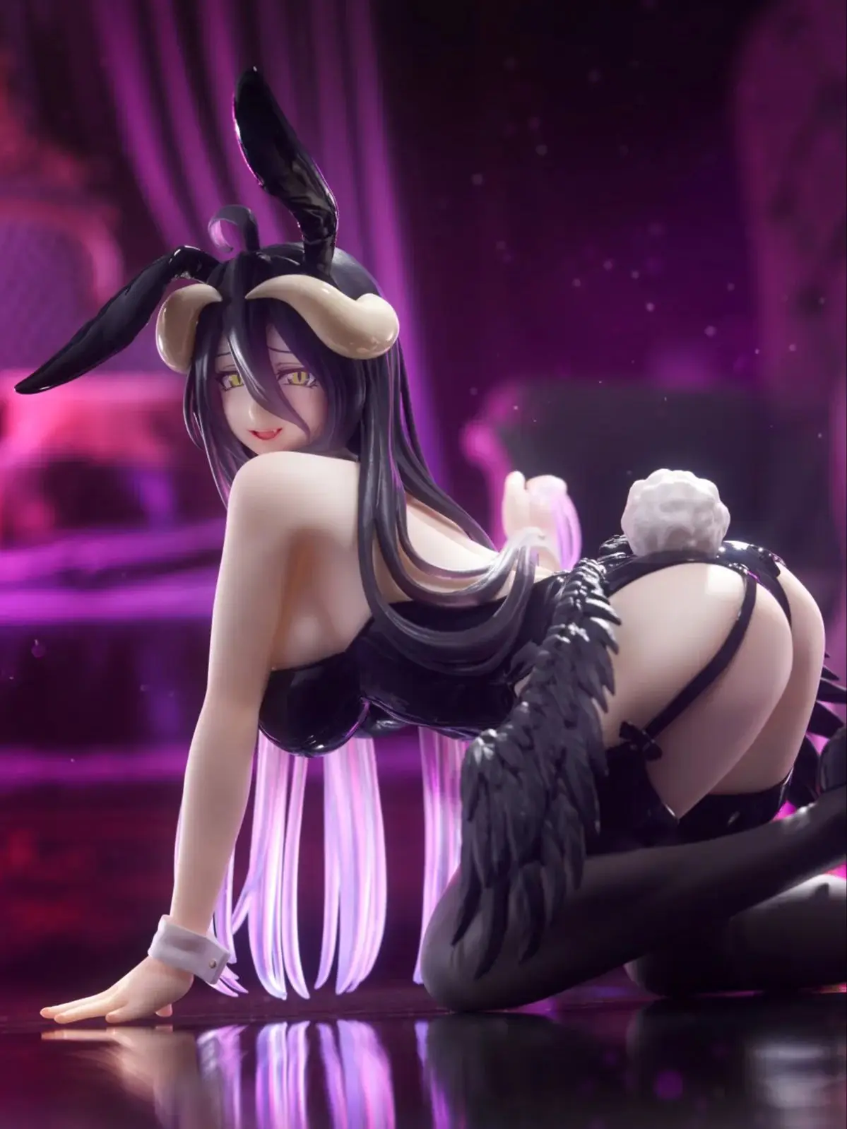 

Judai Original Taito Desktop Cute OVERLORD Albedo Black Bunny Girl ПВХ Фигурка Модель Куклы Игрушки