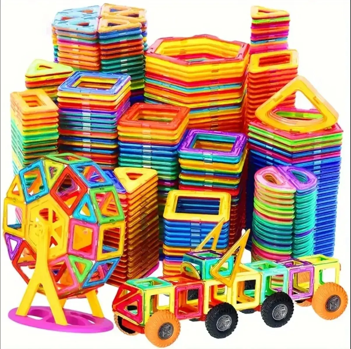 Blocos de construção magnéticos Brinquedos, Designer Construction Set, tamanho grande, Ímãs DIY, Natal, Dia das Bruxas, Thanksgiving Gift