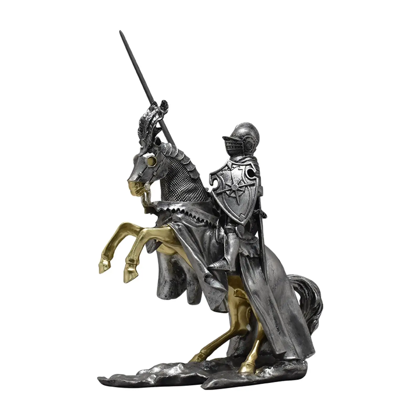 Knight Decoration Statue Home Decor Resin Europe Bookshelf Figurine Warrior Sculpture for Living Room Desktop Shelf Office