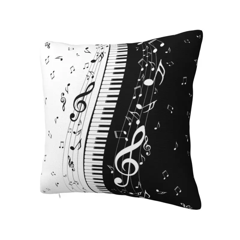 Luxury Piano Keys Music Notes Cushion Cover 45*45 cm Polyester Throw Pillow Case for Living Room Bedding Sofa Pillowcase