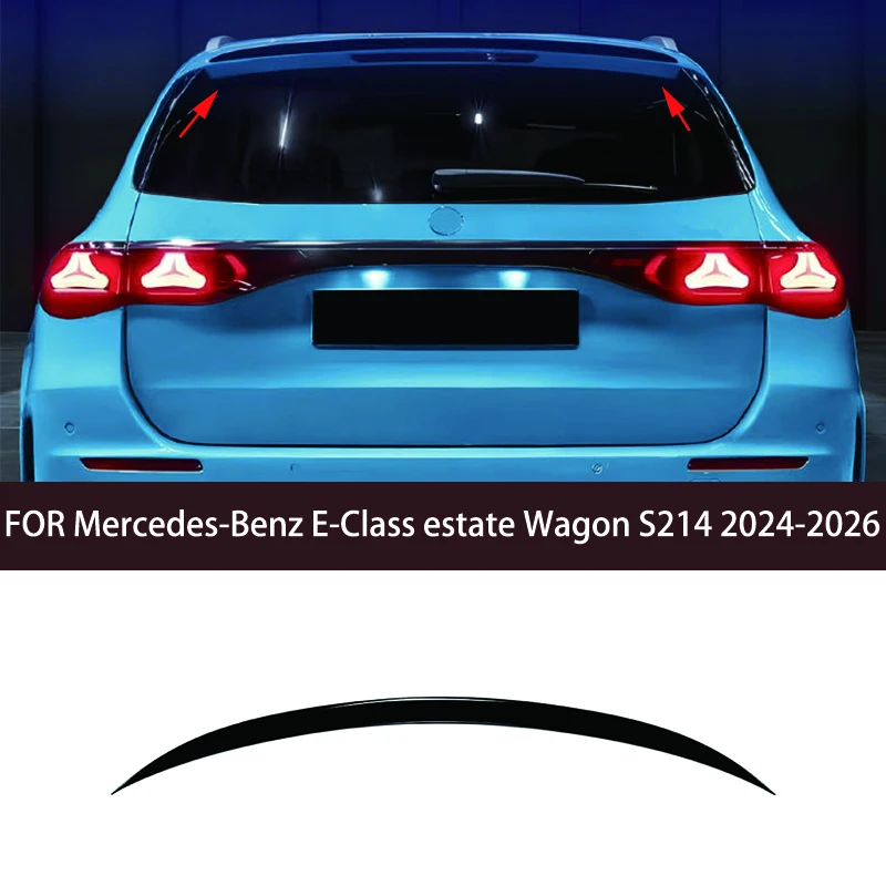 

FIT For Mercedes-Benz E-Class estate Wagon S214 2024-2026 black carbon fibre Rear Door Tail Trunk Spoiler Wing Lip