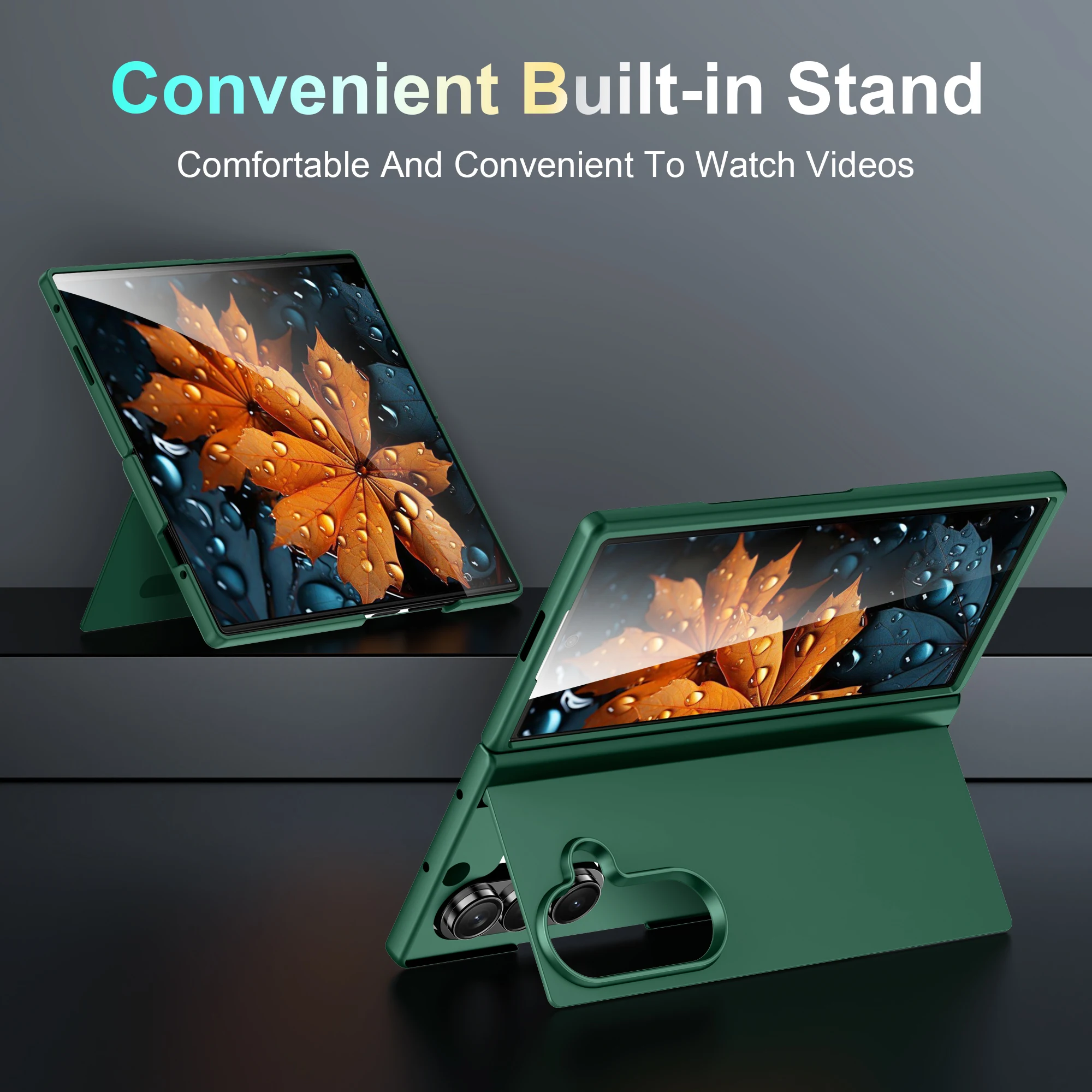 Funda de teléfono mate Simple de alta gama para Samsung Galaxy Z Fold 7 6 5 4 3 5G, funda trasera a prueba de golpes con soporte duro para PC