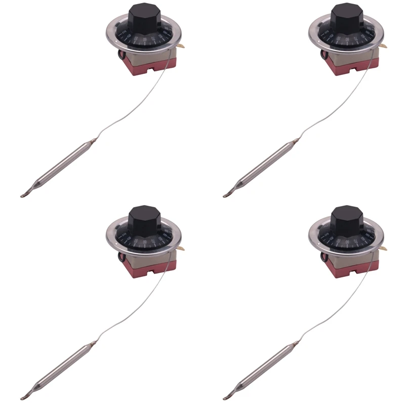 4X AC 250V 16A 30-110C Temperature Control Capillary Thermostat For Electric Oven