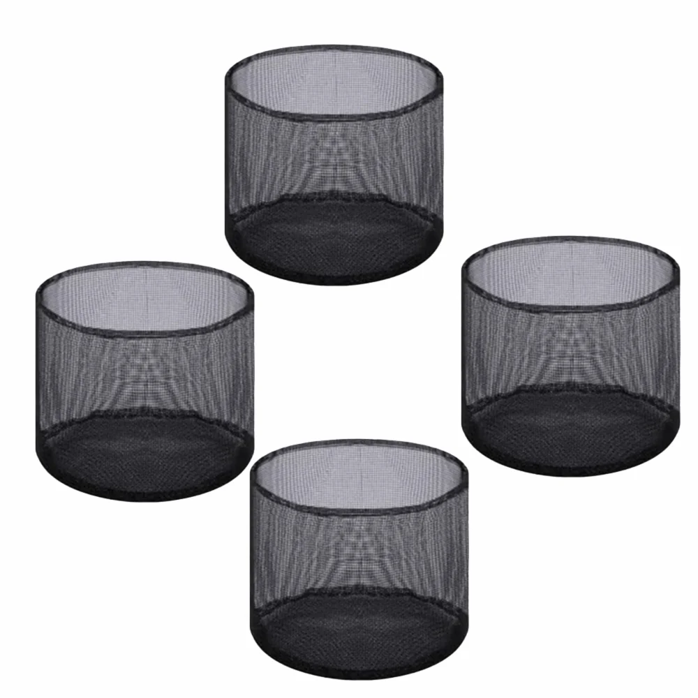 Durable 7 Inch Pond Plant Baskets 1/16 Inch Mesh PVC Water Garden Plant Pots Reusable Black Lily Plant Pots Bog Plant