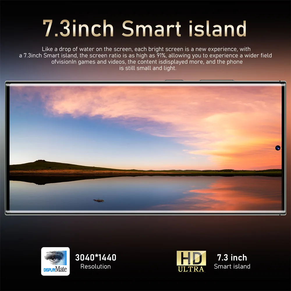 جديد S25 Ultra HOT 2025 أصلي 7.3 بوصة ذكي 5G بطاقة مزدوجة الاستعداد المزدوج نظام أندرويد 14 الإصدار العالمي بطارية 7800 مللي أمبير في الساعة