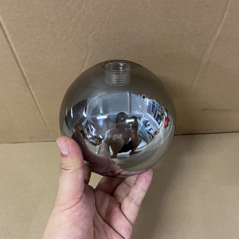 Imagem -05 - Abajur Cinza Fumo para Sala de Estar Globo Redondo Sombra Bola de Vidro Cinza Tampa da Lâmpada para Substituição de Iluminação 10 cm 12 cm 15 cm 18 cm 20 cm 25cm g9