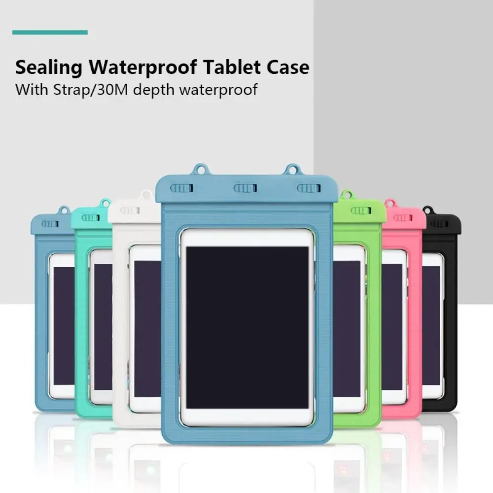 Transparent Sealing Waterproof Tablet Case with Strap Multifunctional Tablet Protection Bag Diving Bag Drift Diving Swimming