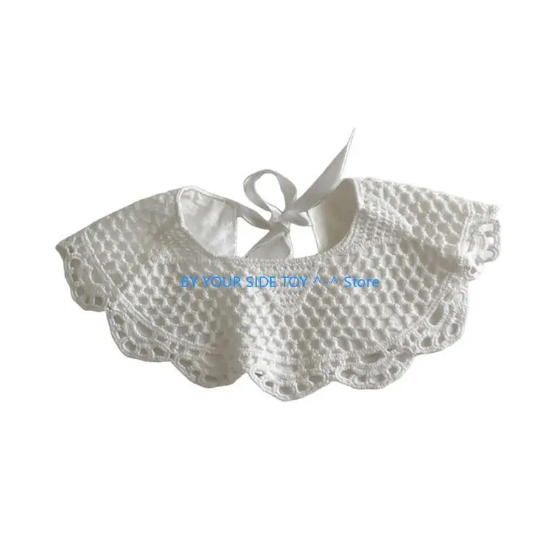 

Toddlers Bib Hollowed Out False Collar Drooling Bib Girls Burp Cloth U6XE