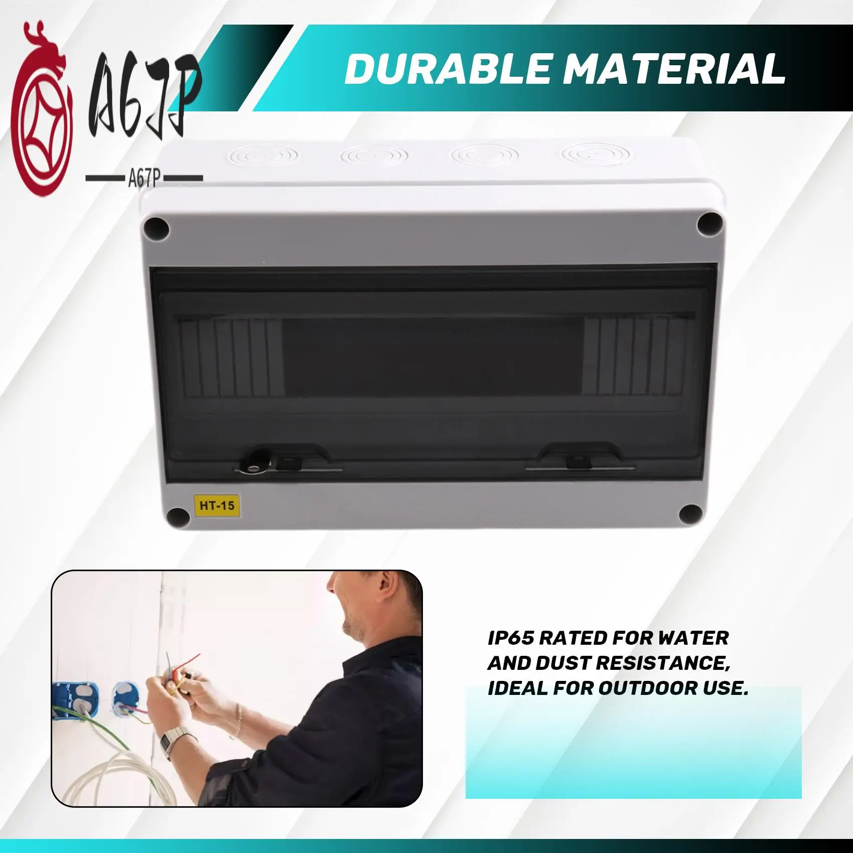 

A67P-HT Series Junction Box 15WAY PC IP65 Waterproof Distribution Box Outdoor Electrical For Circuit Breaker With Locking