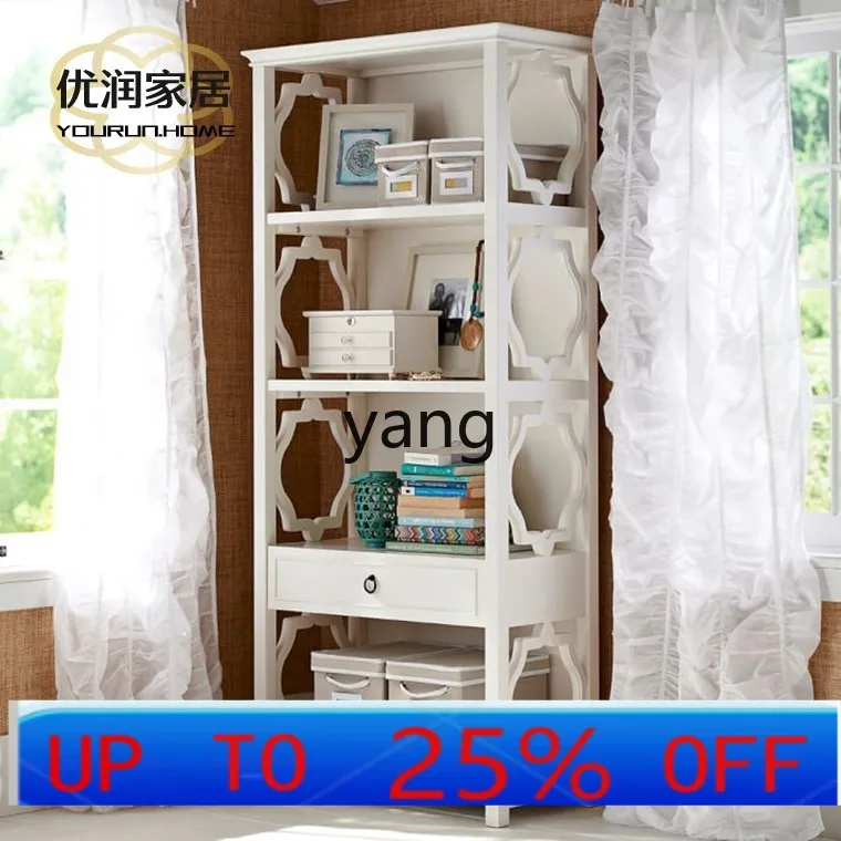 

LH simple light luxury solid wood bookcase modern living room display cabinet bedroom decoration rack