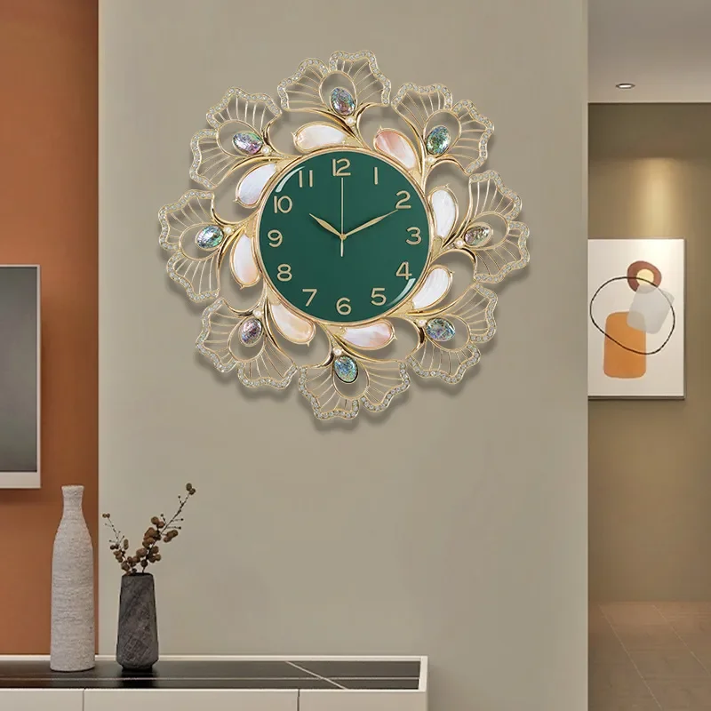Creative Personalized Dial Silent Wall Clock Handmade Enamel Craft Light Luxury Simple Noise Free Home Decor Timepiece