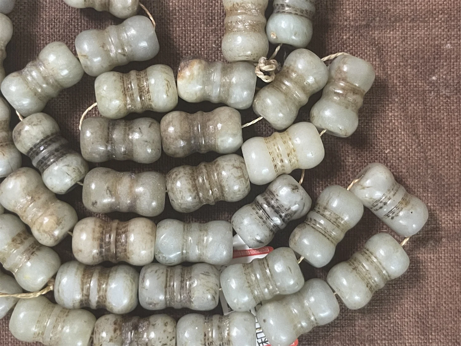 1pcs/lot Natural Ancient Jade Treasure Vase Beads Slub Beads Necklace Rare unique Ethnic style Collectible Men's women's models