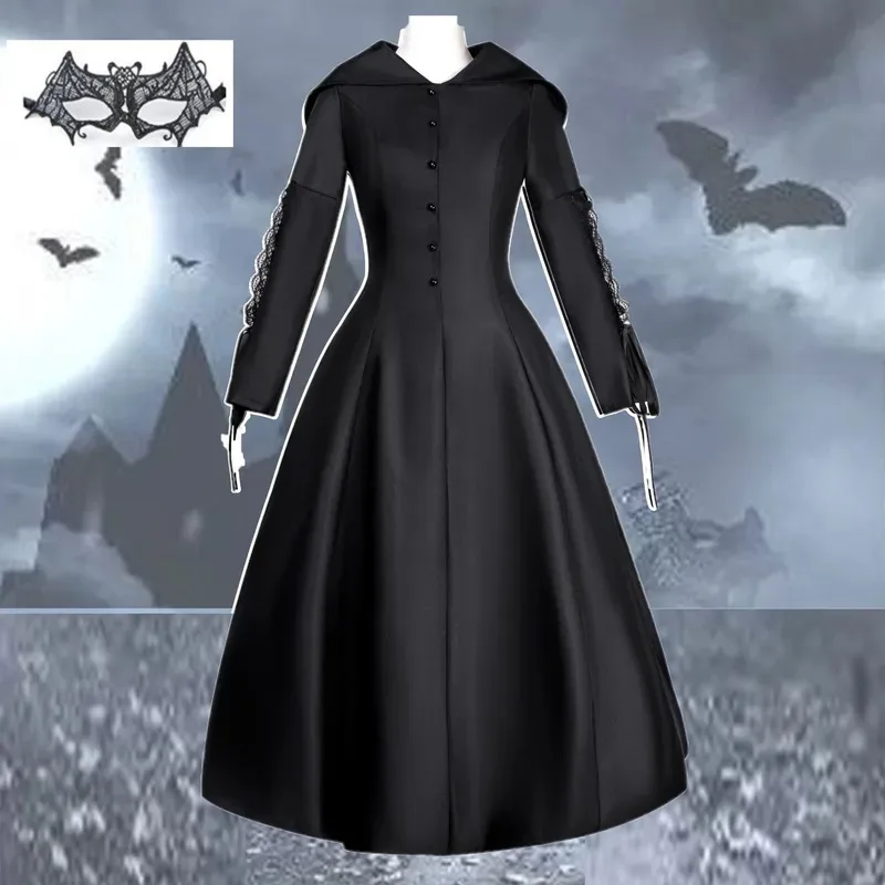 

Halloween Role Playing Witch Vampire Girl Costume Mask Girl Disfraz Carnival Dress up Party Medieval Renaissance Costume