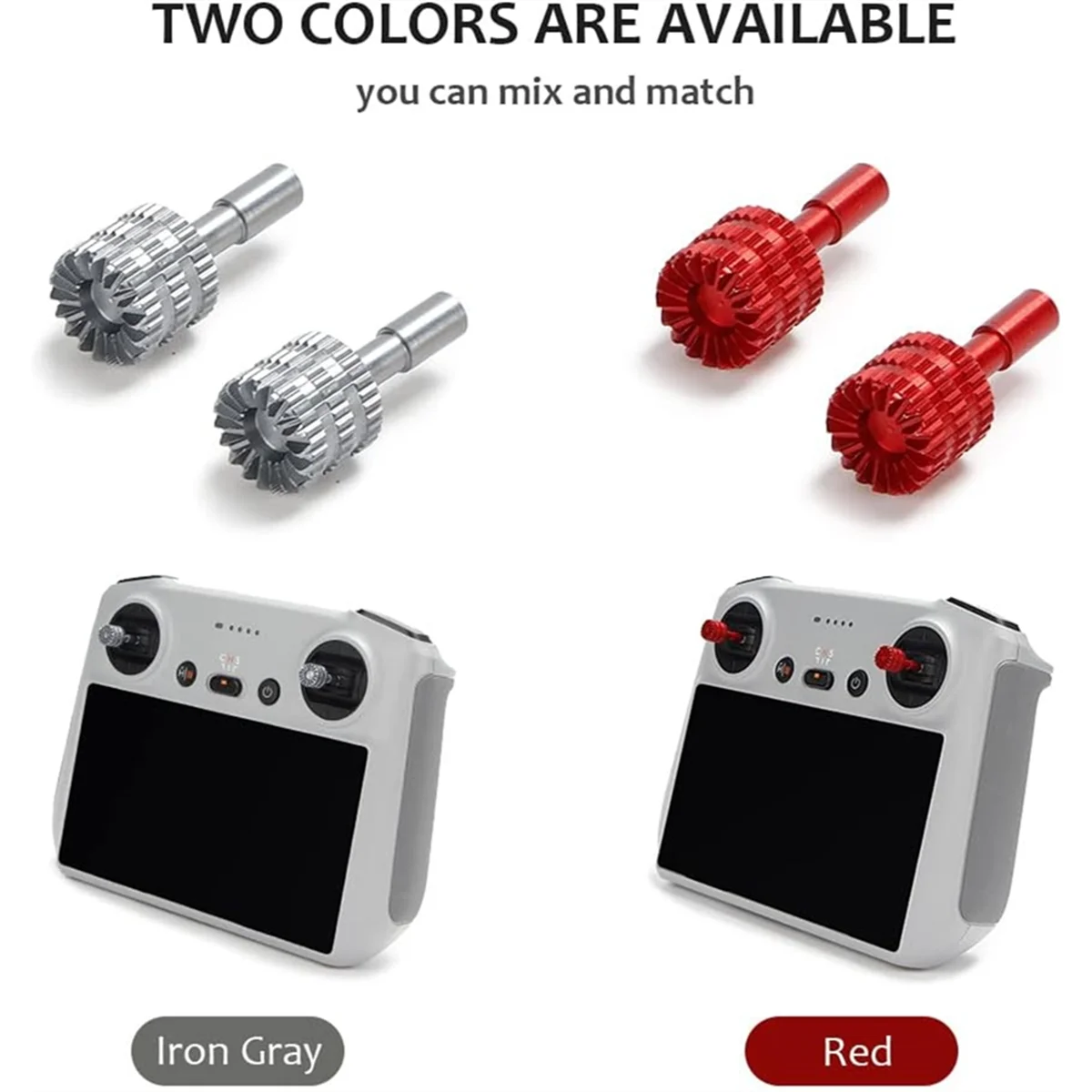 AT59 2 ペアリモコンジョイスティック DJI Mavic 3 Pro/Mini 3 Pro/Air 3S/Mini 4 Pro 親指ロッカースティックドローンアクセサリー