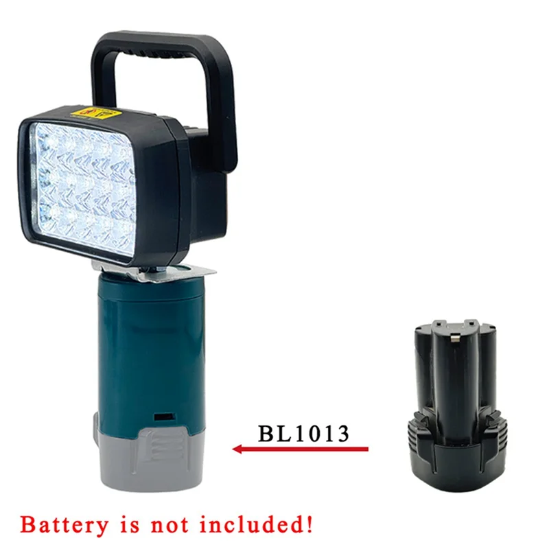

ABVG-LED Working Light Spotlight 18 Beads Portable Lamp Handheld Outdoor Light For 10.8V 12V Lithium Battery BL1013