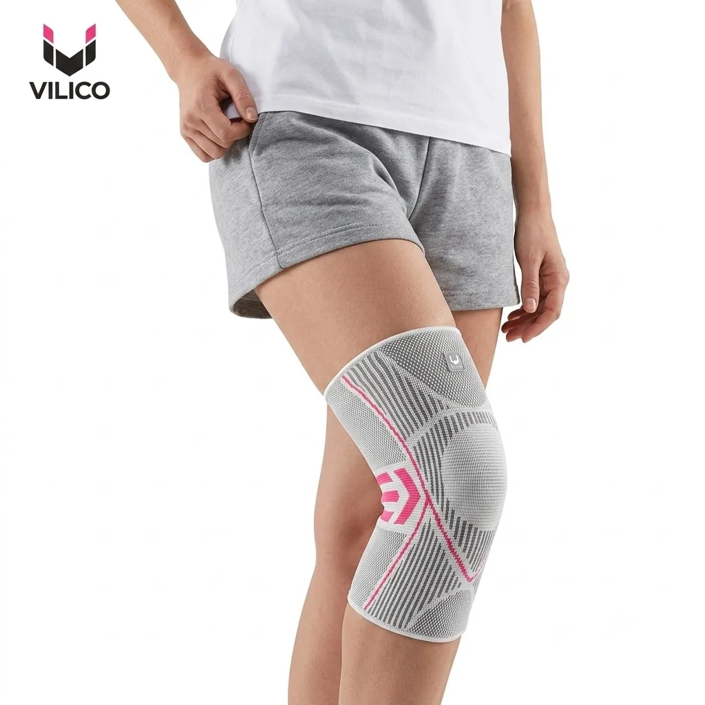 VILICO Sports Knee Pads, Breathable Knit, Non-Slip, Suitable for Men and Women, Ideal for Playing Basketball Outdoors