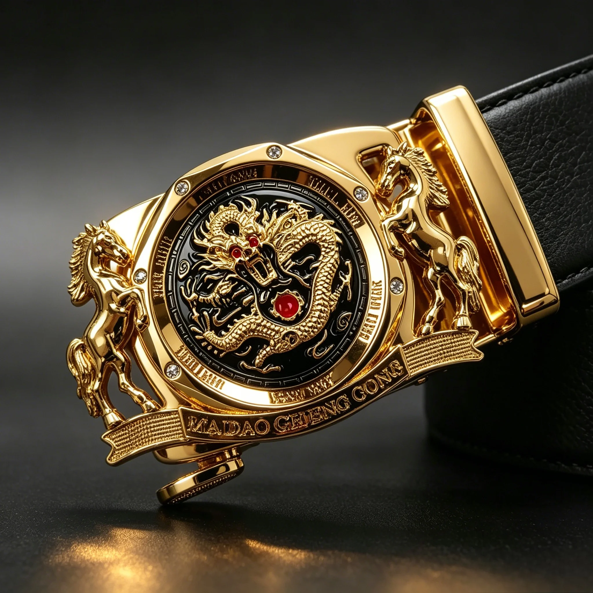 fivela-de-cinto-automatica-masculina-sem-cinto-dourada-com-design-3d-em-relevo-de-dragao-e-cavalo-incrustada-com-strass-vermelho-liga-de-luxo