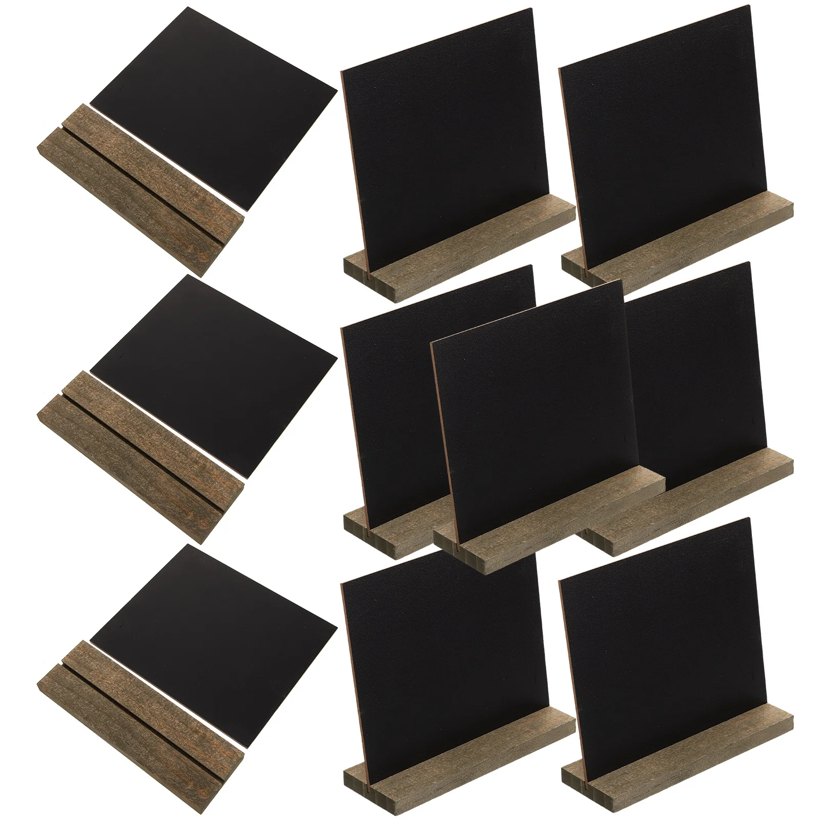 

10 Pcs Children Wooden Message Blackboard Mini Chalkboard Country Style DIY Name