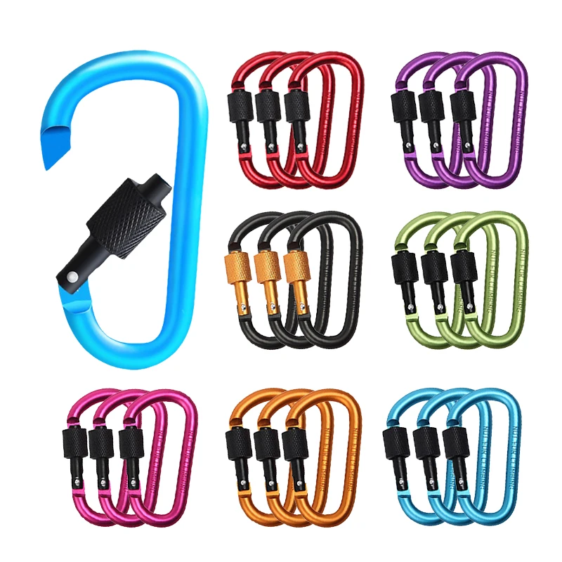 Taktische Karabiner Tourist Karabiner Clip Schlüssel Schlüsselbund Set Aluminium Legierung Camping Überleben Schnalle Multi Tool Schlüssel Halter