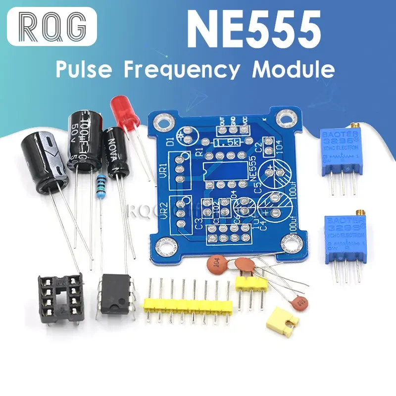 NE555 Pulse Frequency Duty Cycle Square Wave Rectangular Wave Signal Generator Adjustable 555 Board NE555P Module