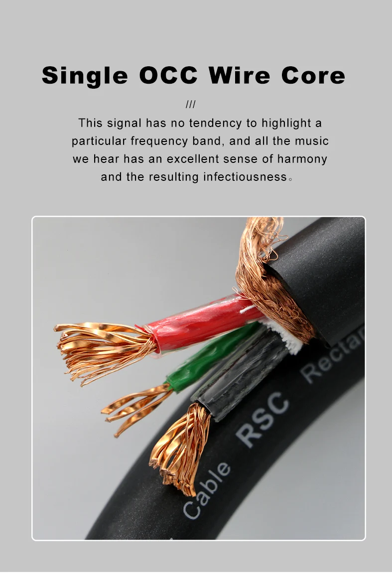 High-End-Wechselstrom leitung xssh Hifi Audio Grade Ø 17mm 5n ofc Rein kupfer geflecht folie doppelt abgeschirmtes Stromkabel – Detail 3